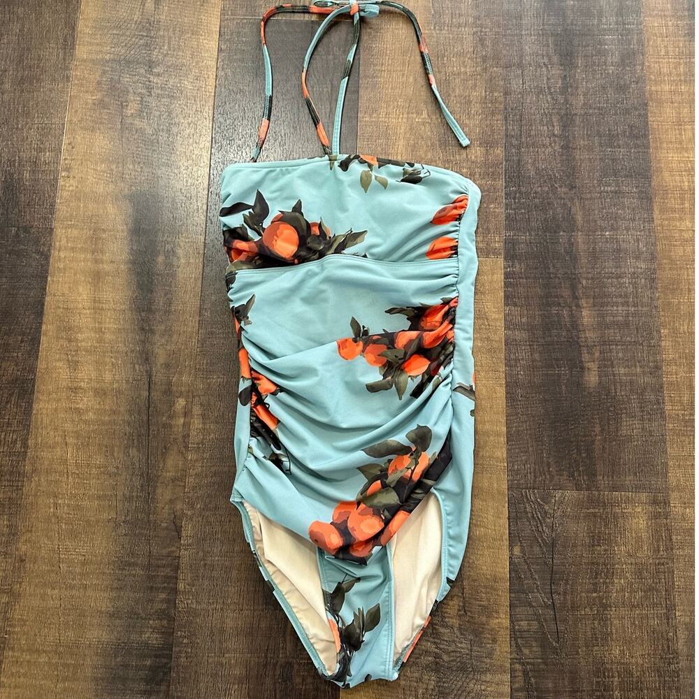 Albion Fit Clementine Tie Up One Piece Halter Swimsuit Size XS - Picture 7 of 7